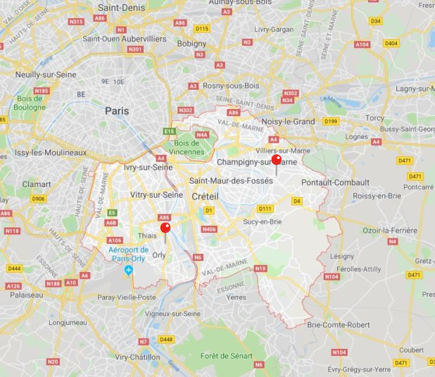 Carte de nos zones d'intervention pour la condamnation de cuves à fioul dans le Val-de-Marne